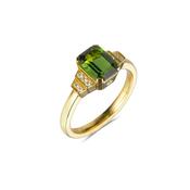 Green Tourmaline Step Ring image