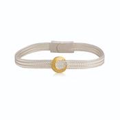 Silver Mesh Bracelet with Round Detail image