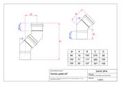 Pellet Stove Pipe Flue 45° Elbow Bend  - ⌀ 80mm Diameter