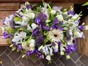 Funeral Wreath - White &amp; Purple