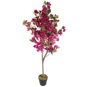 Leaf Design UK LTD - Artificial Pink Bougainvillea Tree 150cm Flowering Blossom Botanik
