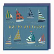 Whistlefish - H096 - Sail Boats Birthday Card image
