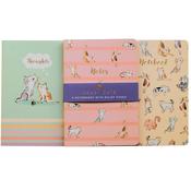 Designed By Violet - Pack of 3 A5 Lined Notebooks Crazy Cats