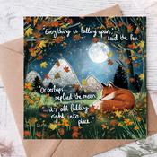 Fox Under The Moon - 'Falling Apart' - Greeting Card From Fox Under The Moon