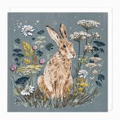 Whistlefish - H128 - Hare in the Hedgerow Art Card