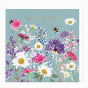 Whistlefish - H138 - Sunflowers and Bees Birthday Card