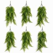 Leaf Design UK LTD - Pack of 6 x 80cm Artificial Trailing Fern Plant Hanging Faux Greenery image
