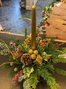 A Gold Artificial Christmas Large Candle Display