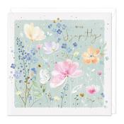 Whistlefish - F201 - Delicate Floral Sympathy Card