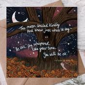 Fox Under The Moon - 'Be Still'  - Greeting Card by Fox Under The Moon