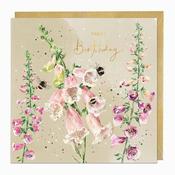 Whistlefish - G547 - Foxgloves Birthday Card