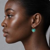Silk Purse, Sow's Ear - Turquoise Leaf Earrings