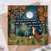 Fox Under The Moon - 'Trust Yourself' - Greeting Card From Fox Under The Moon