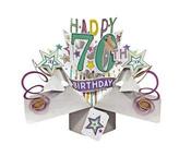 Second Nature Ltd - 70th Birthday - Pop-Up Greeting Card - Second Nature image