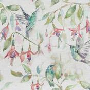 Riva Home - Fuchsia Flight Fabric (By The Metre) Cream