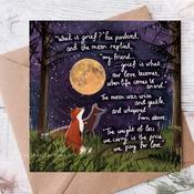 Fox Under The Moon - 'Grief' - Greeting Card From Fox Under The Moon