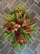 Funeral Wreath - Red and blush.