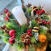 Artificial Christmas Table Centrepiece Displays