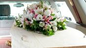 Casket Wreath of Whites &amp; Pinks