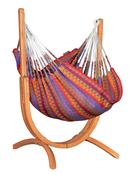 Udine Hammock Chair with Eucalyptus Stand - organic-cotton / flowers