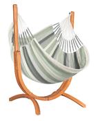 Udine Hammock Chair with Eucalyptus Stand - organic-cotton / olive