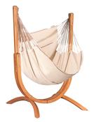 Udine Hammock Chair with Eucalyptus Stand - organic-cotton / nougat-terra