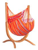 Udine Hammock Chair with Eucalyptus Stand - outdoor / toucan