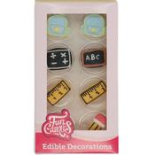 Back to School Sugar Decorations 8 Pcs  FunCakes
