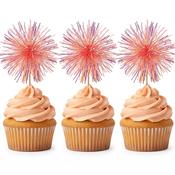 SUGAR SISTERS - Firework Cake/Cupcake Topper Peach Pk 5