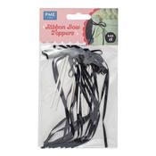 Ribbon Bow Toppers Black Pk 8