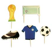 Soccer Cake Decoration Set Pk 5 image