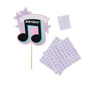 Personalised Musical Note Cake Topper with 3 Sticker sheets