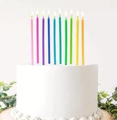 Slim Rainbow Candles Pk 10 image