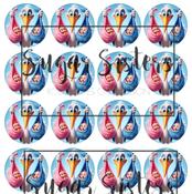 Stork Boy Girl Edible Toppers - (20 Toppers) image