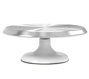 9 1/2" Aluminium Cake Turntable with Non-Slip Rubber Bottom image