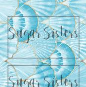 Turquoise Shells Wrap  Edible Image