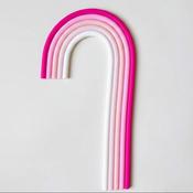 SUGAR SISTERS - Large Rainbow Hot Pink Topper