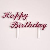 Happy Birthday Hot Pink Pick