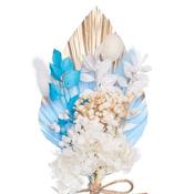 Blue, Gold &amp; White Palm Spear Bouquet
