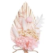 Gold,Pink &amp; White Palm Spear Bouquet