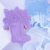 Floral  Wellington Boots   OUTboss STAMP N CUT