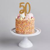 Glitter Gold 50  Cake Topper image