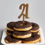 Glitter Gold 21  Cake Topper image