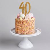 Glitter Gold 40  Cake Topper image