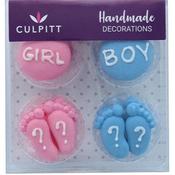 Gender Reveal Sugar Decorations Pk 12