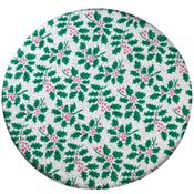 Green Holly Cards 8" Rd