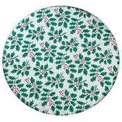Green Holly Cards 10” Rd