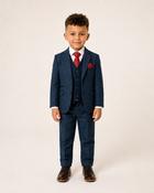 Carnegie Boys: Blue Tweed 3-Pc Suit image