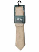 Champagne Rib Tie &amp; Pocket Square Set image