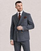 Lewis: Blue Tweed Double-Breasted 2-Pc Suit